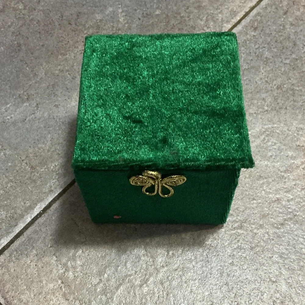 Green Holiday Ornament with Peace Design